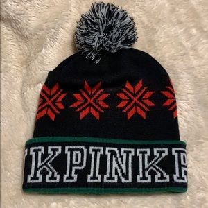 VS PINK Christmas beanie